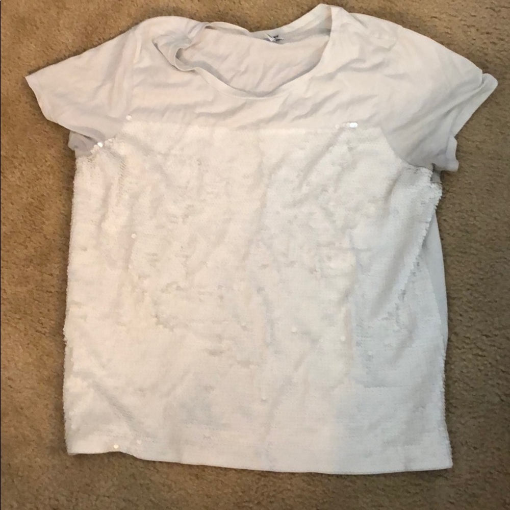 White sequin old navy top